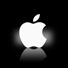 White, Black, background, Apple