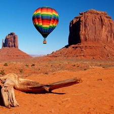 rocks, flight, Balloon, canyon