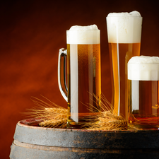 Mugs, wheat, barrel, Beer