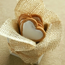 basket, Gingerbread, hearts