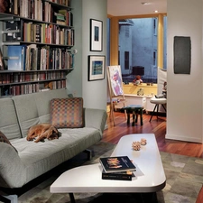 sofa, Books, Room, table