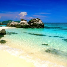 Thailand, sea, Beaches, reef