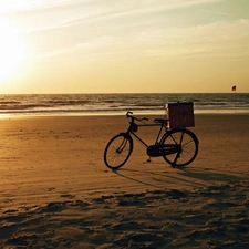 sea, Kids, Bike, Beaches