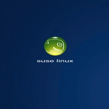 Blue, background, Suse, Linux, logo