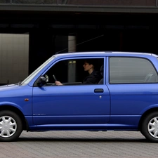 Line, Daihatsu Cuore, blue