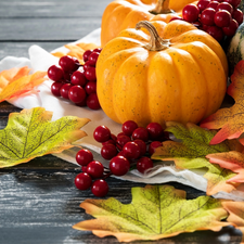 blueberries, boarding, Leaf, Red, pumpkin