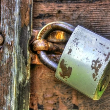 boarding, staple, padlock