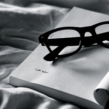 Glasses, note-book