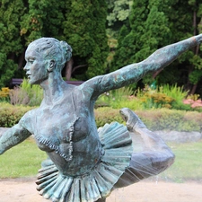 botanical, Poznań, Ballet, Garden, fountain