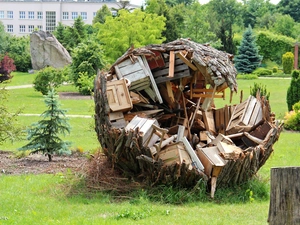 botanical, Poznań, Wooden, Garden, sculpture