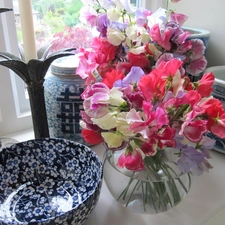 bouquet, peas, fragrant