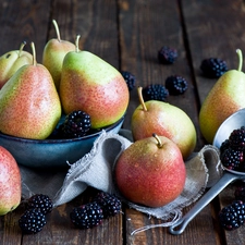 composition, blackberries, bowl, truck concrete mixer