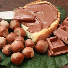 bread, chocolate, nuts