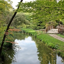 bridges, Park, brook