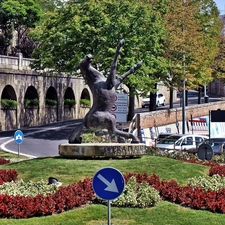 San Marino, Street, brim, Horse Statue