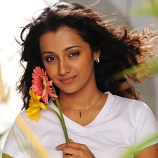 Flowers, Trisha Krishnan, brunette