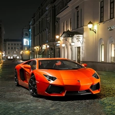 buildings, Night, Sport, Street, Automobile