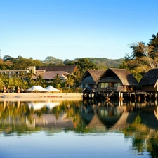 Bungalows, VEGETATION, Vanuatu, The hotel, Oceania