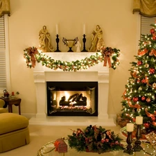 christmas tree, Room, burner chimney