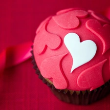 hearts, cake