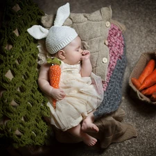 carrot, girl, Bunny