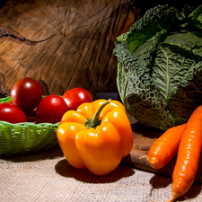 tomatoes, carrots, cabbage, pepper, vegetables