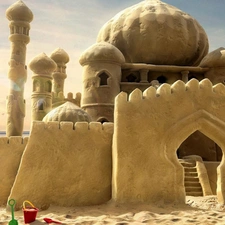 Castle, Beaches, Sand