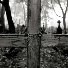 cemetery, Cross, Rosary