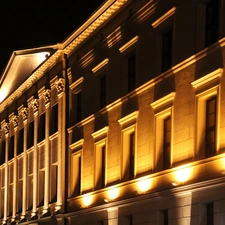 centre, Night, House, Poznań, antique