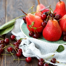 still life, truck concrete mixer, cherries