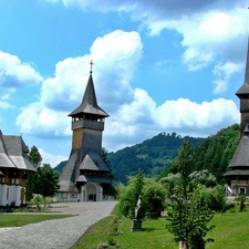 vintage, woods, country, wood, Mountains, Churches, Barsana