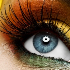 Women, make-up, cilia, eye