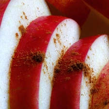 cinnamon, slices, apples