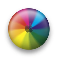 logo, rainbow, circle, Apple