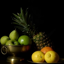 citrus, ananas, apples