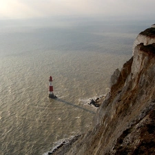 sea, maritime, cliff, Lighthouse