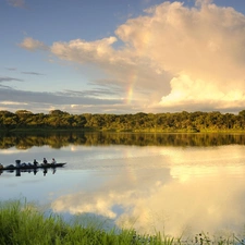 River, Great Rainbows, Cloud, Lodz