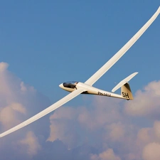 clouds, glider, Sky