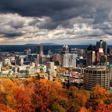 clouds, Montreal, Town