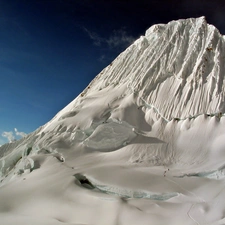 mount, Mountains, clouds, winter, Alpamayo, Andy