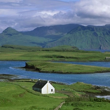 Coast, Scotland, Home, Mountains, medows