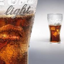 light, cup, Coca-Cola