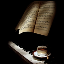 coffee, piano, Tunes
