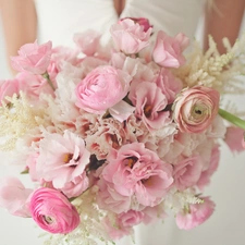 bouquet, pastel, colors, flowers