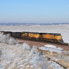 winter, Train, Commodities, snow