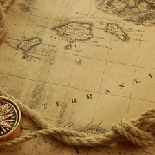 Map, compass
