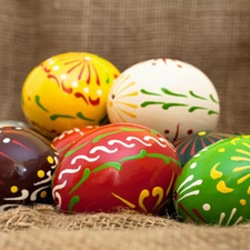 color, Easter, composition, eggs