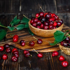 Fruits, Bowls, composition, Leaf