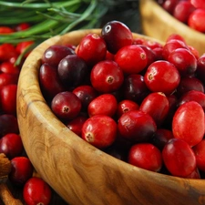 cranberry, wooden, Bowls