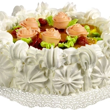 cream, Cake, decoration